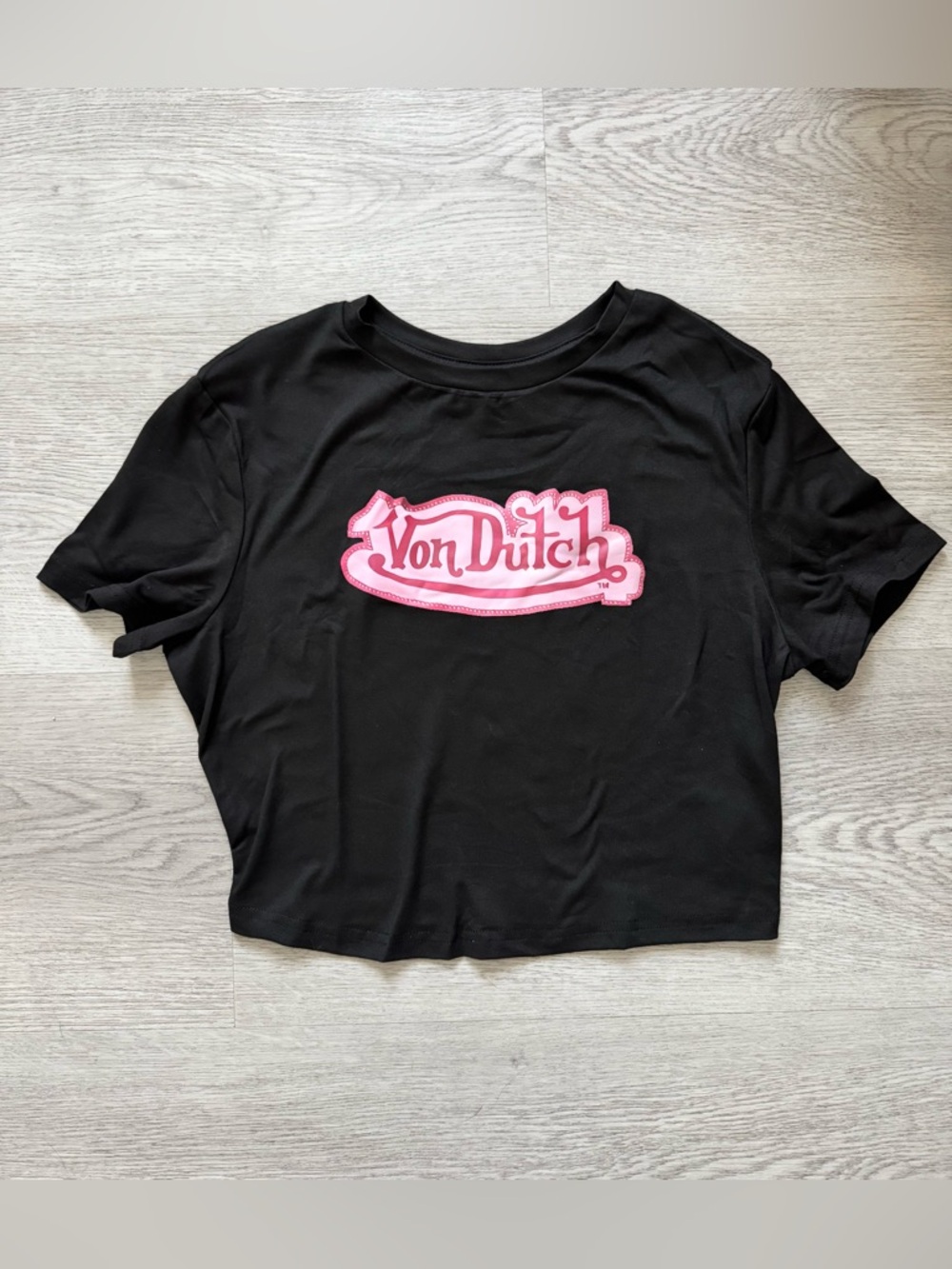 Von Dutch Black Top with Subtle Logo Detail